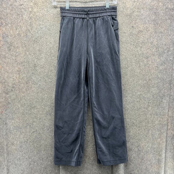 Lululemon Pants Women 2 Gray Modal Blend Lounge Softstreme High Rise Straight - Picture 1 of 11